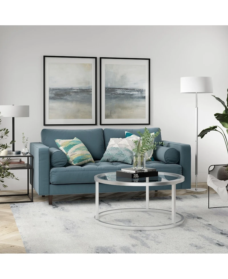 Hudson & Canal 61.5" Metal Simone 2-Light Floor Lamp