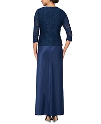 Alex Evenings Petite Lace Dress and Jacket