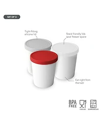Tovolo Mini Sweet Treat 6-Oz. Ice Cream Tubs, Set of 3