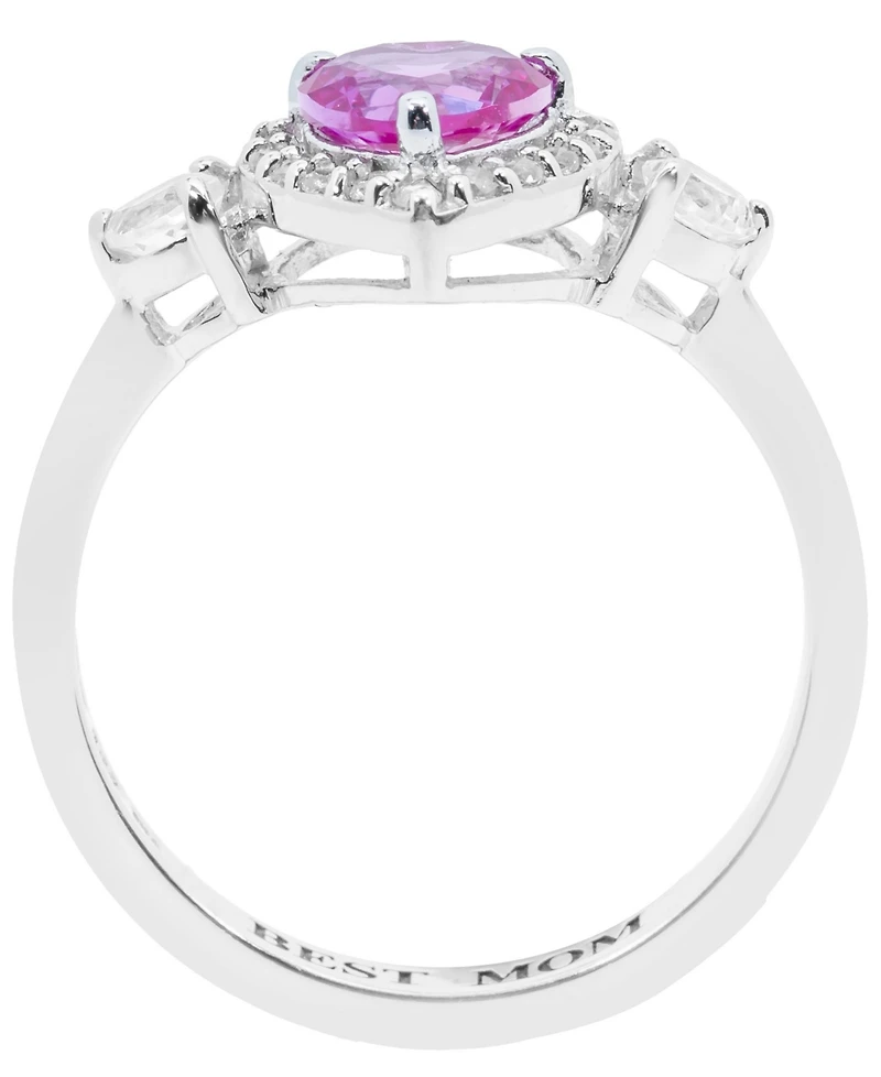 Women's Heart 'I Love You' Message Ring in Sterling Silver
