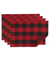 Design Imports Reversible Gingham - Buffalo Check Placemat Set