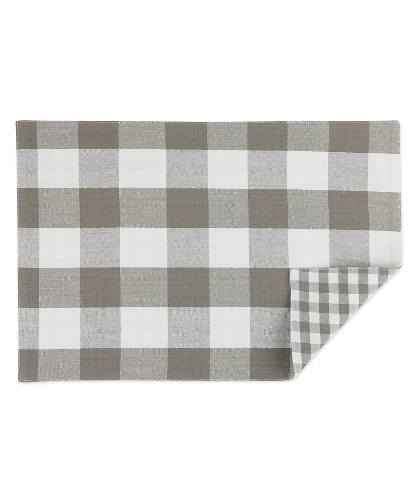 Design Imports Reversible Gingham - Buffalo Check Placemat Set