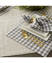 Design Imports Reversible Gingham - Buffalo Check Placemat Set
