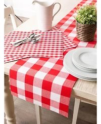 Design Imports Reversible Gingham - Buffalo Check Table Runner, 14" x 108"