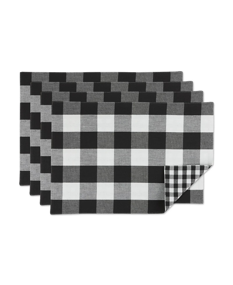 Design Imports Reversible Gingham - Buffalo Check Placemat Set