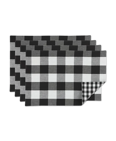 Design Imports Reversible Gingham - Buffalo Check Placemat Set