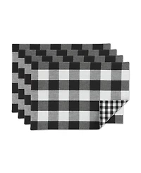Design Imports Reversible Gingham - Buffalo Check Placemat Set