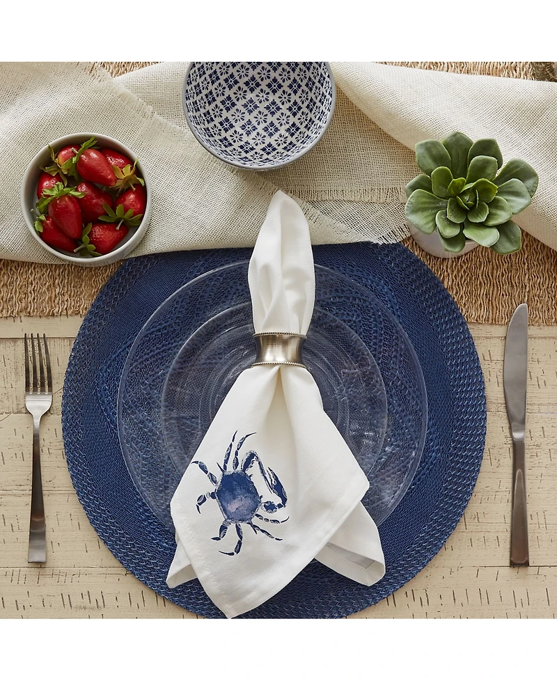 Design Imports Crab Printed Napkin, Set of 6
