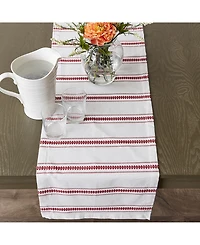 Design Imports Zig Dobby Stripe Table Runner