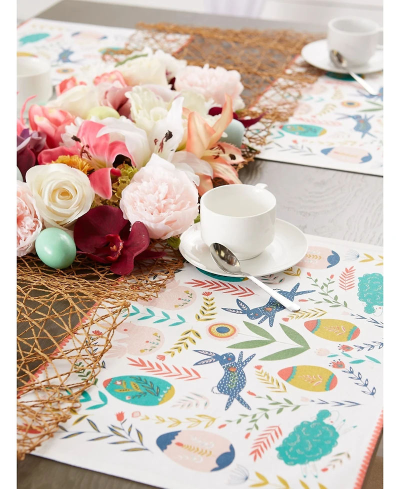 Design Imports Easter Folk Garden Placemats 13" x 19", Set of 6