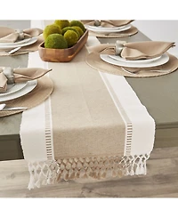 Design Imports Dobby Stripe Table Runner