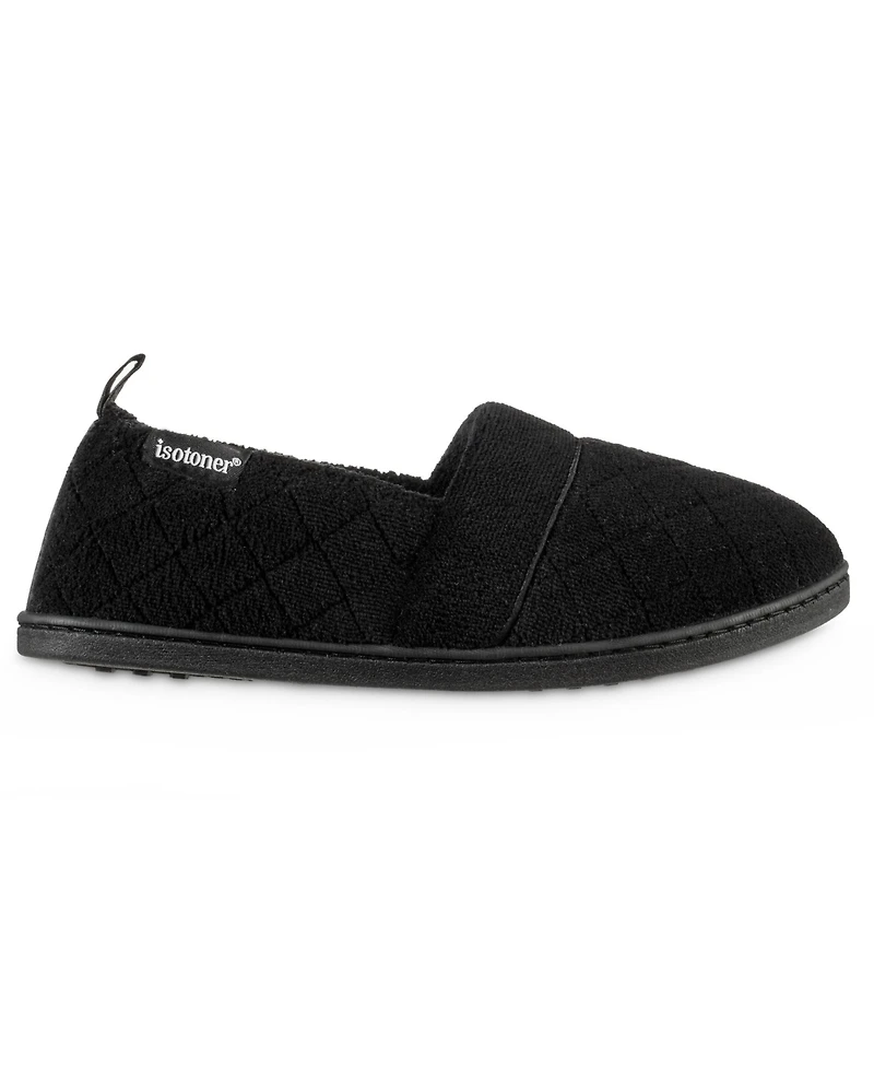 Isotoner Signature Quilted Memory Foam Microterry Slip On Slippers