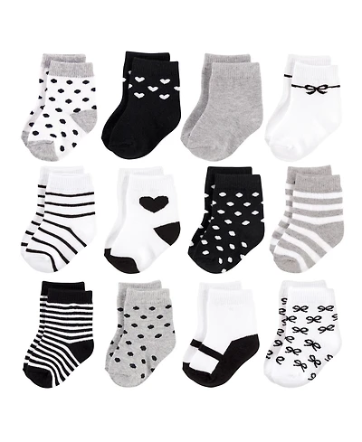 Hudson Baby Girls 12Pk Socks