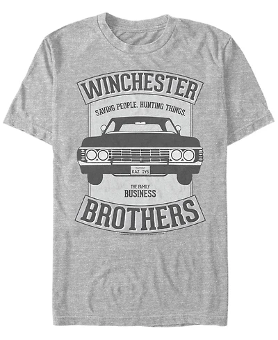 Men's Supernatural Winchester Car Crest Short Sleeve T-shirt