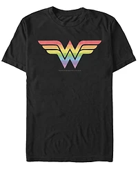 Men's Wonder Woman Rainbow Short Sleeve T-shirt