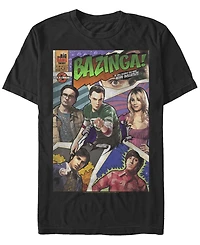 Men's Big Bang Theory Bazinga Comic Cover Short Sleeve T-shirt