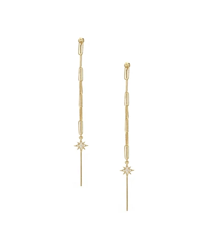 Ettika Delicate Chain Star Earrings