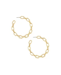 Ettika Chain Link Round Hoops