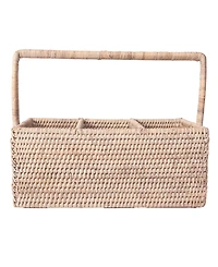 Artifacts Rattan 3 Section Caddy-Cutlery Holder