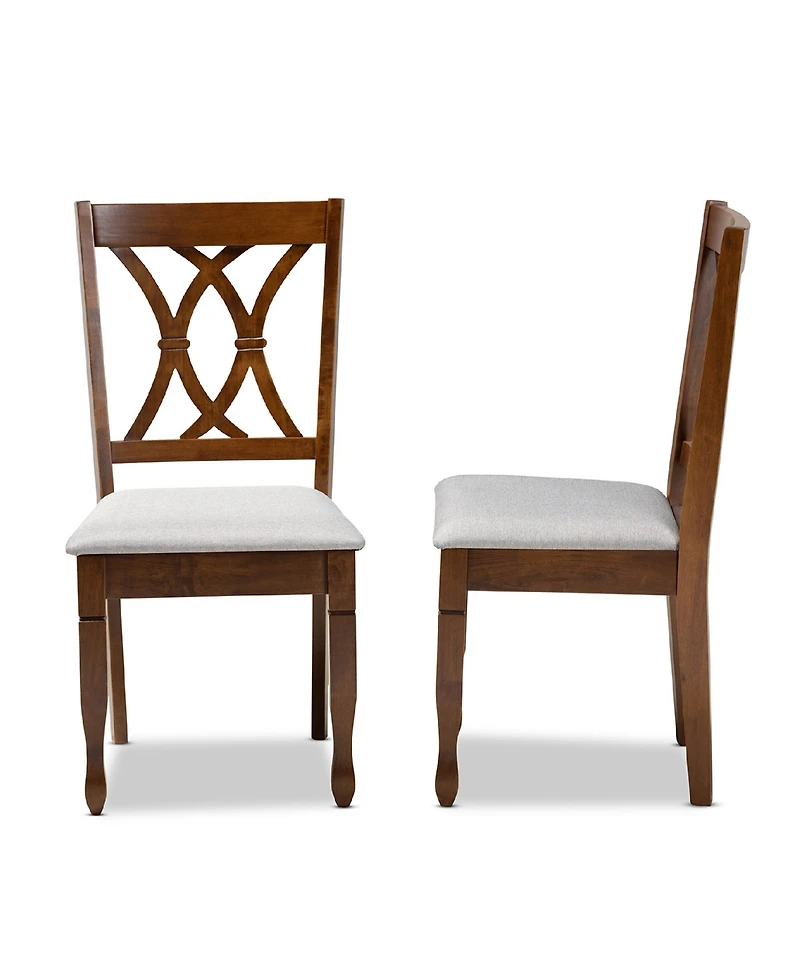 Augustine Modern and Contemporary Fabric Upholstered Piece Dining Chair Set Set