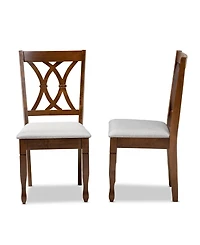 Augustine Modern and Contemporary Fabric Upholstered Piece Dining Chair Set Set
