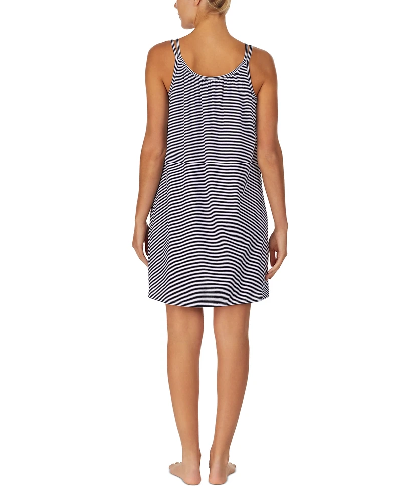 Lauren Ralph Cotton Knit Double-Strap Nightgown