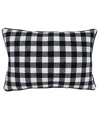 Saro Lifestyle Merry Buffalo Plaid Decorative Pillow, 12" x 18"