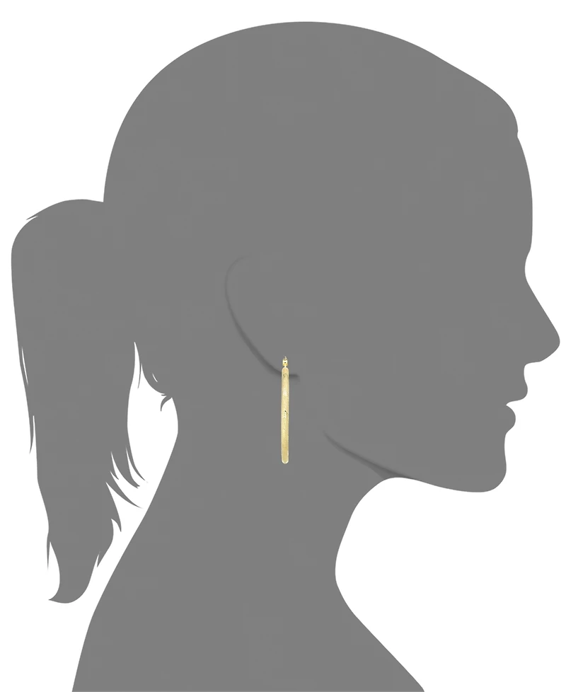 Simone I. Smith 18K Gold over Sterling Silver Earrings, Laser and Diamond-Cut Extra Large Hoop Earrings (Also in Platinum Over Sterling Silver)