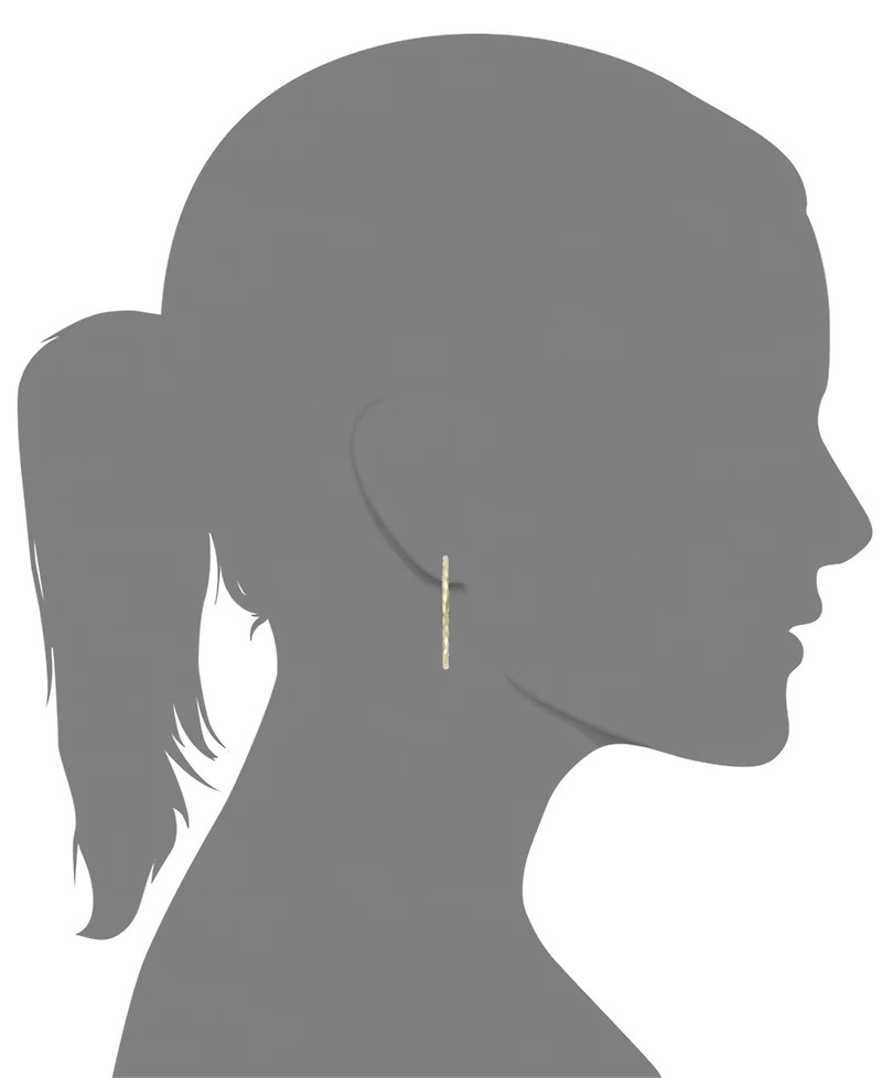 Twist Hoop Earrings 14k Gold Plated Sterling Silver or (60mm)