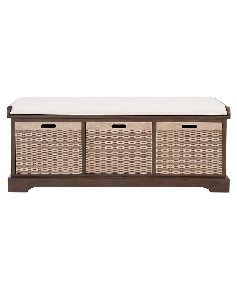Landers 3 Drawer with Cushion Storage Bench