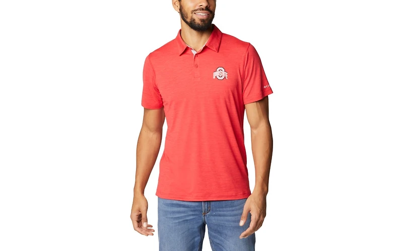 Columbia Ohio State Buckeyes Men's Tech Trail Polo