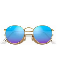 Ray-Ban Polarized Sunglasses, RB3447 Round Flash Lenses