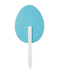 Glitzhome Set of 3 15"H Wooden Easter Egg Yard Stake