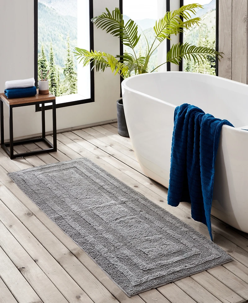Eddie Bauer Logan Cotton Tufted Bath Runner Rug, 22" x 60"