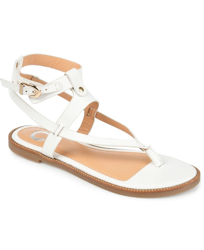 Journee Collection Women's Tangie Ankle Strap Flat Sandals