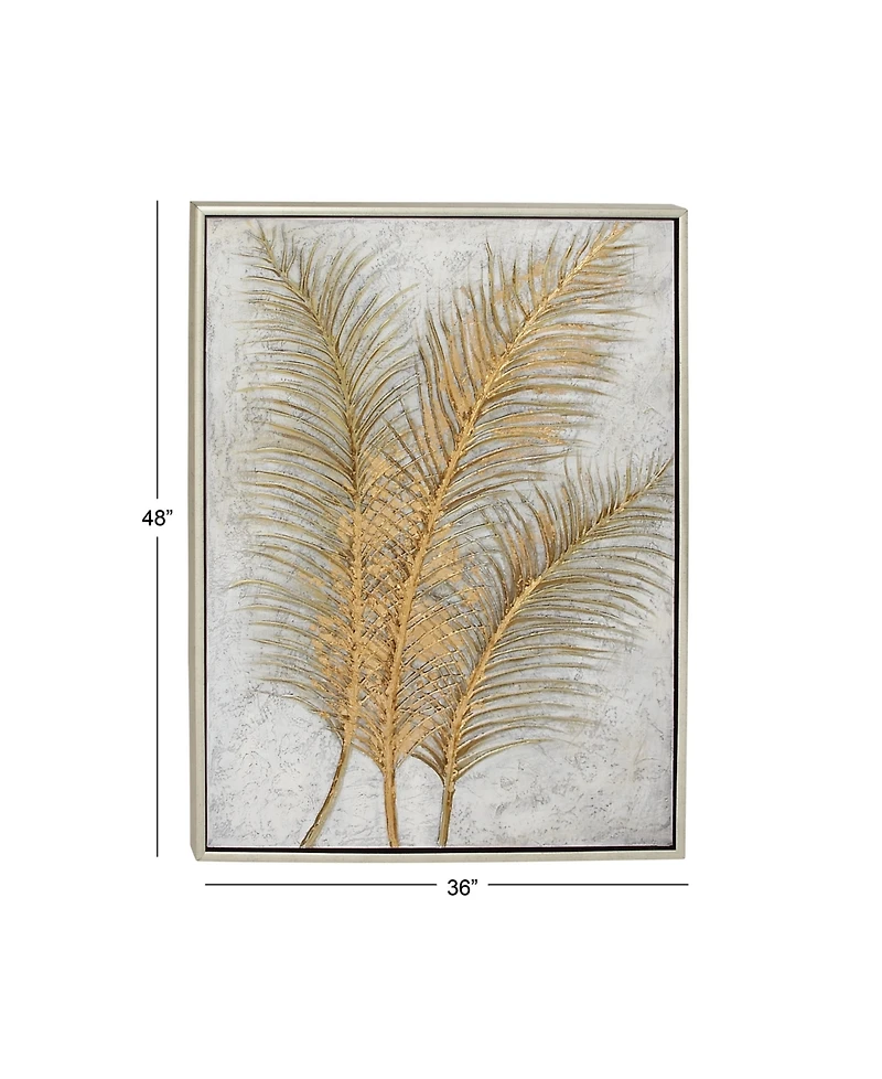 CosmoLiving by Cosmopolitan Gold Glam Canvas Wall Art, 48 x 36