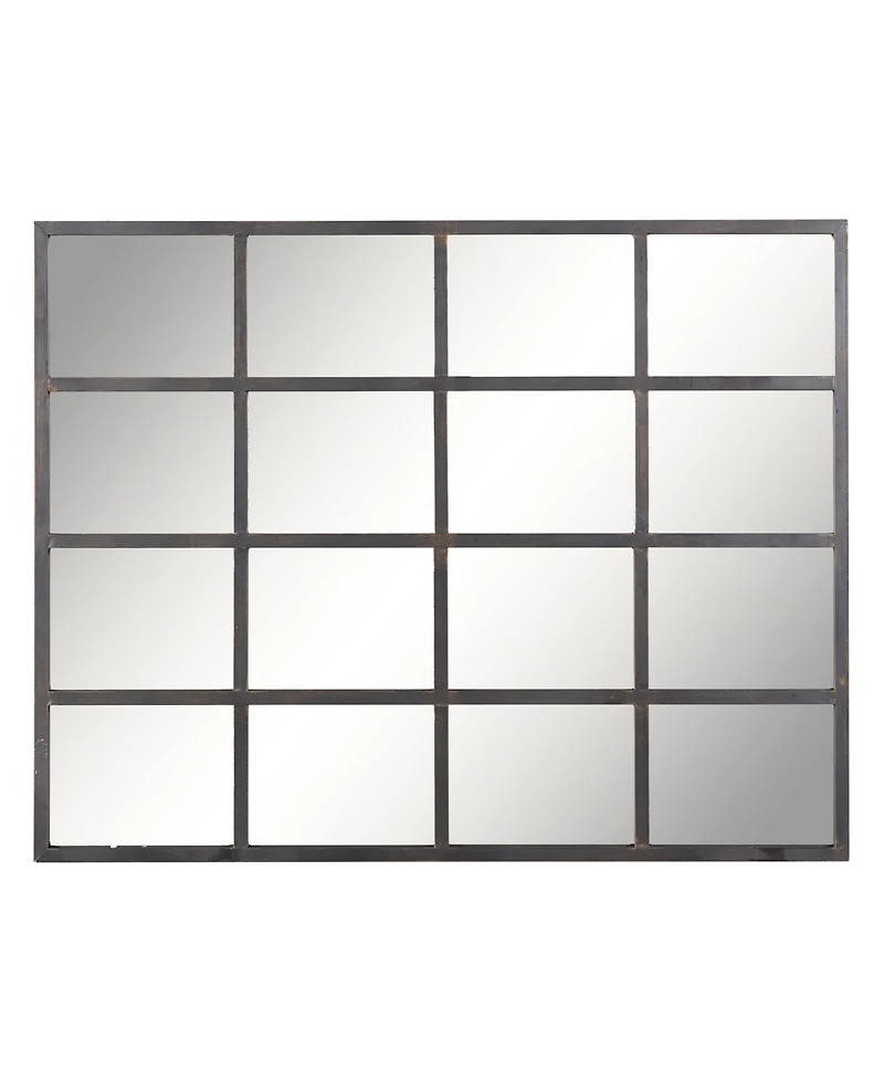 Industrial Metal Wall Mirror, 7.5" H x 51.5" L