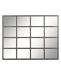 Industrial Metal Wall Mirror, 7.5" H x 51.5" L