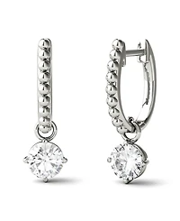Moissanite Beaded Drop Earrings 1 ct. t.w. Diamond Equivalent 14k Gold
