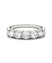 Moissanite Five Stone Band 1-1/6 ct. t.w. Diamond Equivalent in 14k White Gold