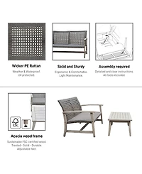 Monterosso 2 Piece Sofa and Table Seating Set