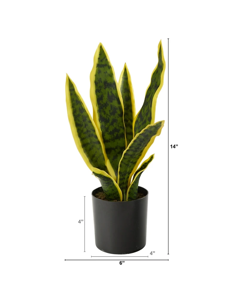 14" Sansevieria Artificial Plant