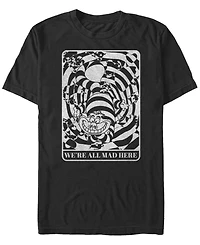 Men's Alice Wonderland Mad Here Card Short Sleeve T-shirt