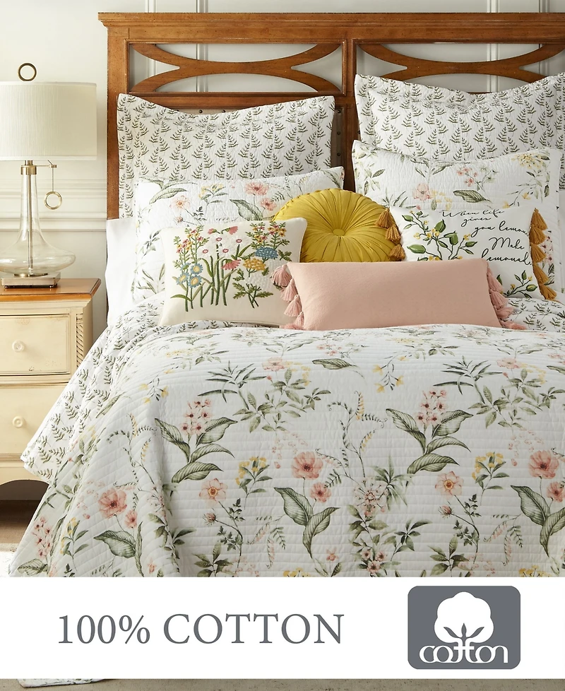 Levtex Viviana Watercolor Floral -Pc. Quilt Set