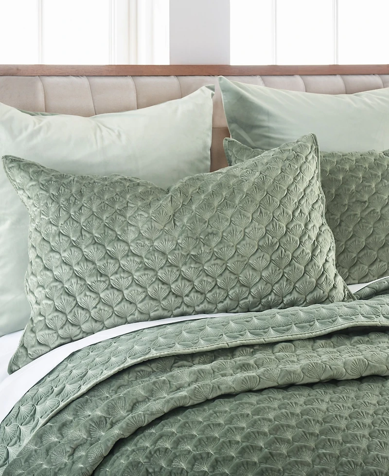 Levtex Merano Velvet Sea Spray Quilt, Full/Queen
