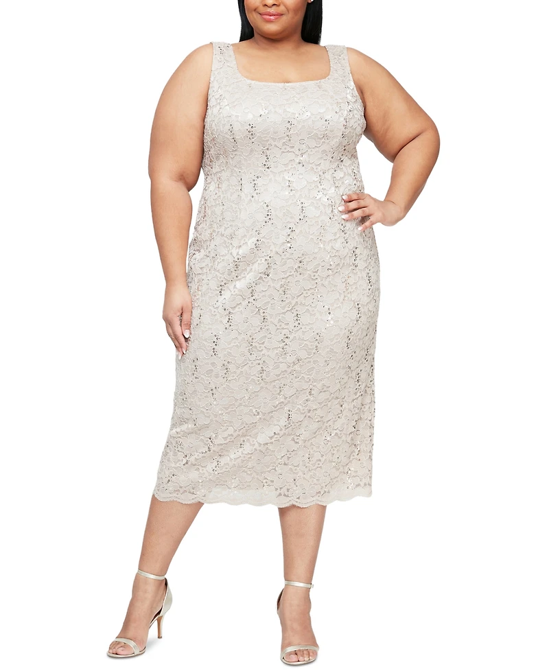 Sl Fashions Plus 2-Pc. Lace Jacket & Sheath Dress Set