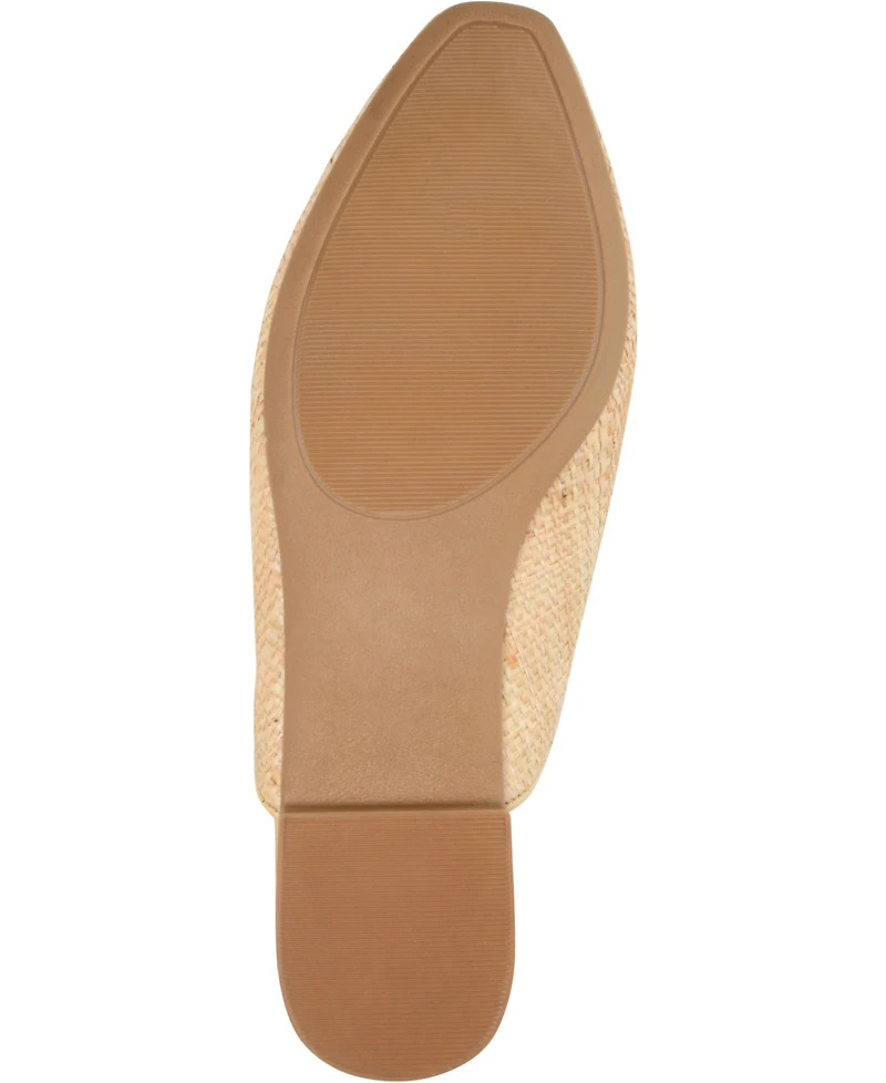 Journee Collection Women's Akza Wide Width Slip On Square Toe Mules Flats