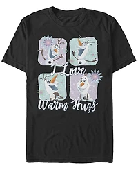 Fifth Sun Men's Olaf and His Hugs Short Sleeve Crew T-shirt