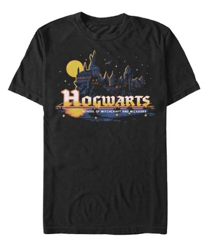 Fifth Sun Men's Navy Hogwarts Short Sleeve Crew T-shirt