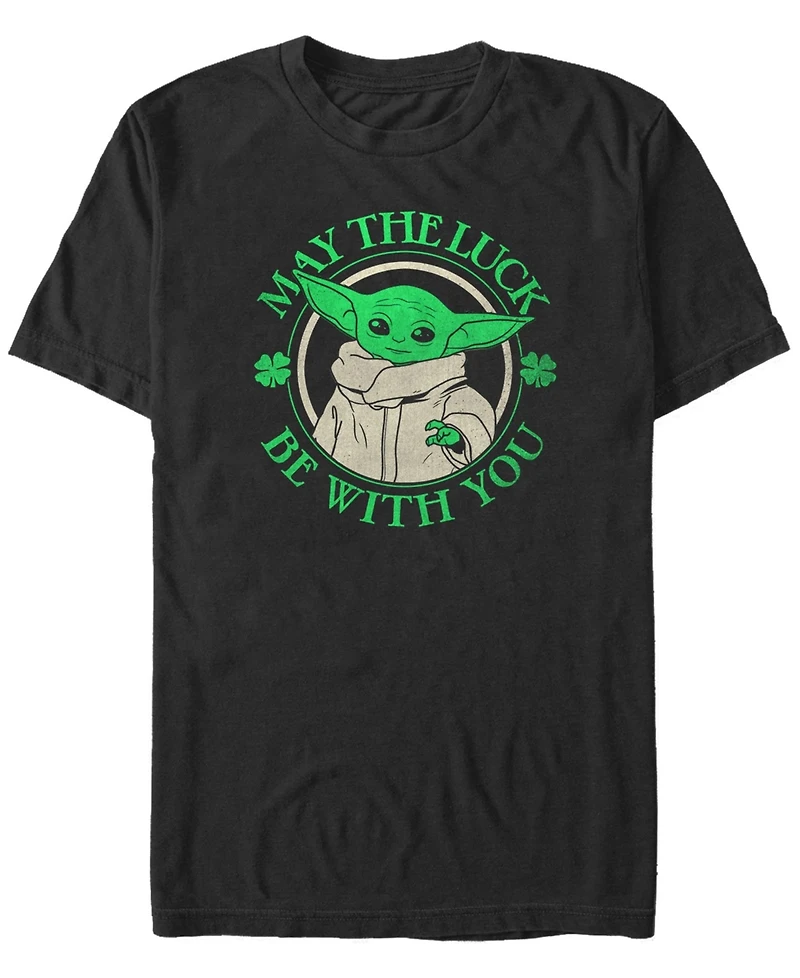 Fifth Sun Men's Luck of The Grogu Short Sleeve Crew T-shirt